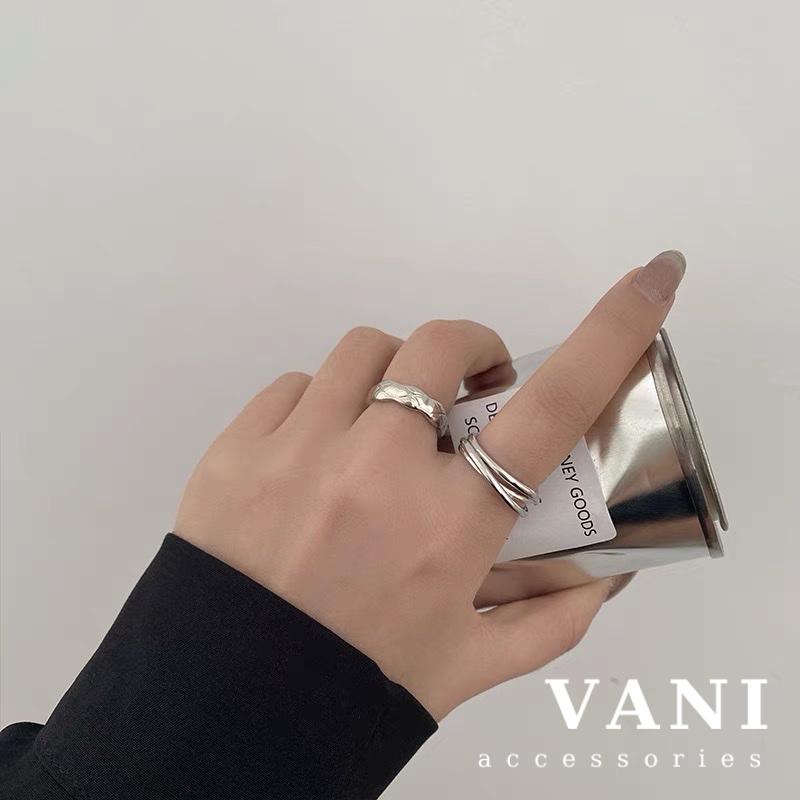 Bộ 2 Nhẫn Họa Tiết X - Vani Store - TS000643
