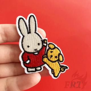 ☸ Miếng dán thỏ Q ☸ 1pc Tự Làm May Trên Sắt Trên Huy Hiệu Miếng Dán