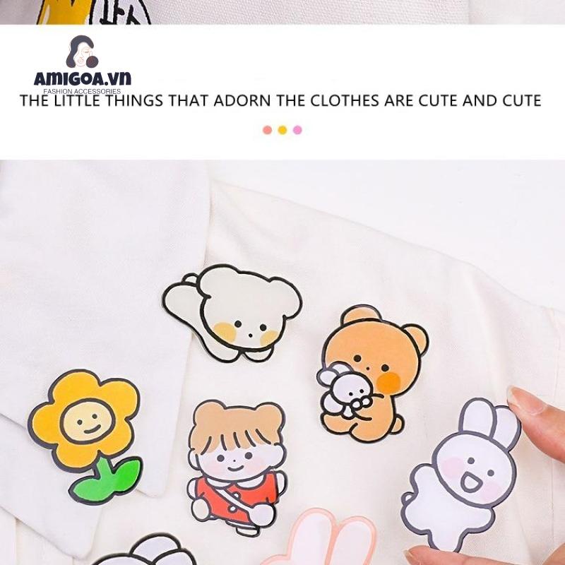 Ghim Cài Áo Bằng Acrylic Hình Thỏ Dễ Thương Dành Cho Bé
