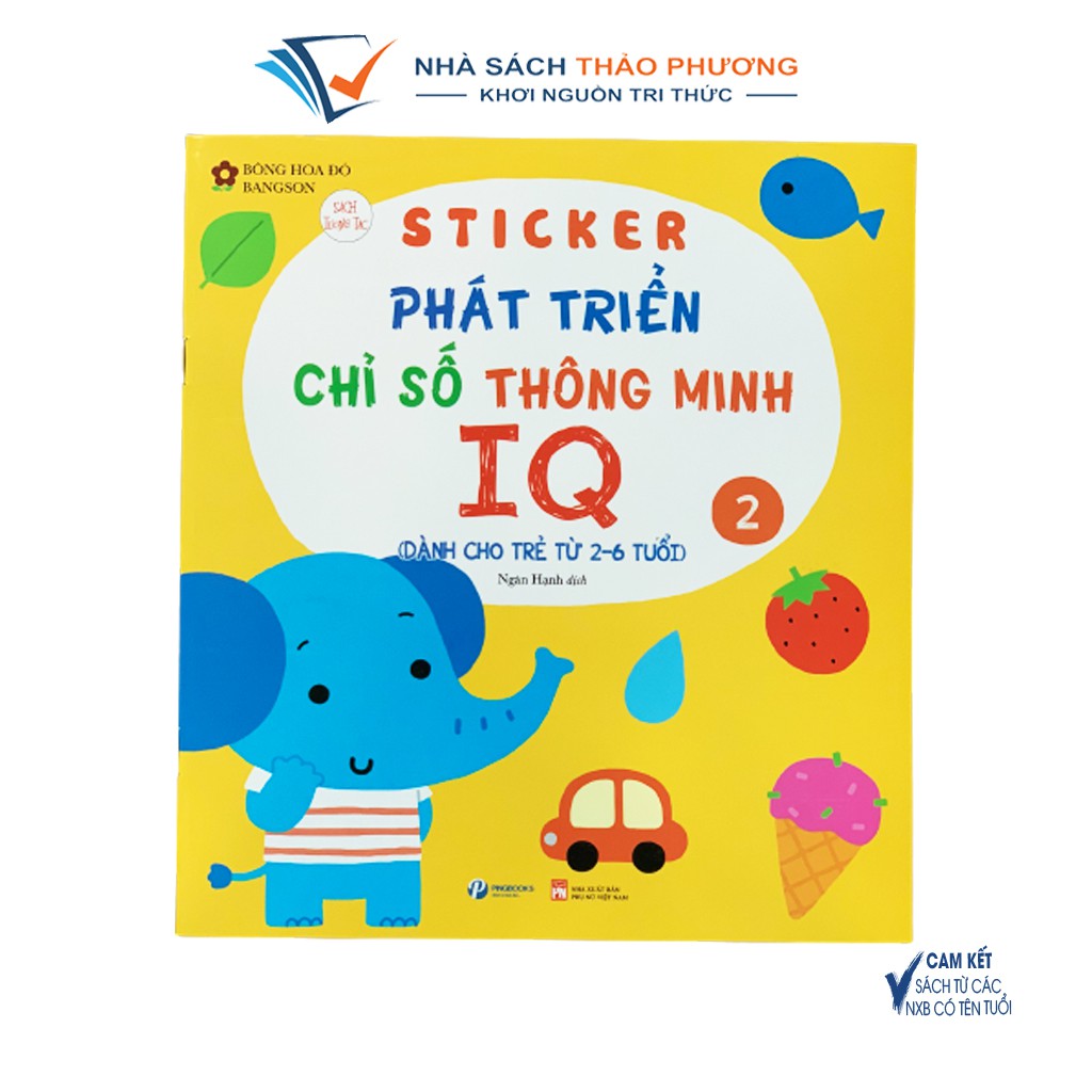 Sách - Sticker phát triển chỉ số thông minh IQ cho bé 2-6 tuổi - NPH Pingbooks - Lẻ tùy chọn