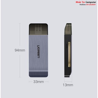 Đầu đọc thẻ SD/TF/CF/MS chuẩn USB 3.0 Ugreen 50541