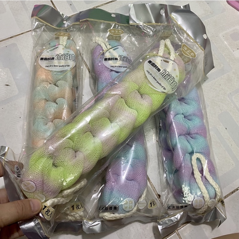 Set 10 Bông tắm Tròn,Dày Nhiều màu