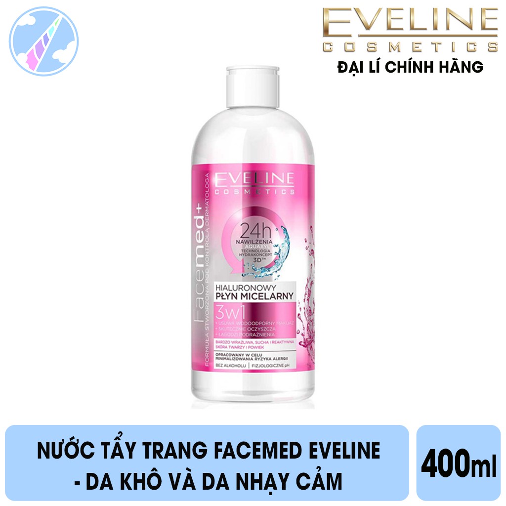 Nước Tẩy Trang Sạch Sâu 3 Tác Động Vượt Trội Eveline Facemed+ Micellar Water 400ml