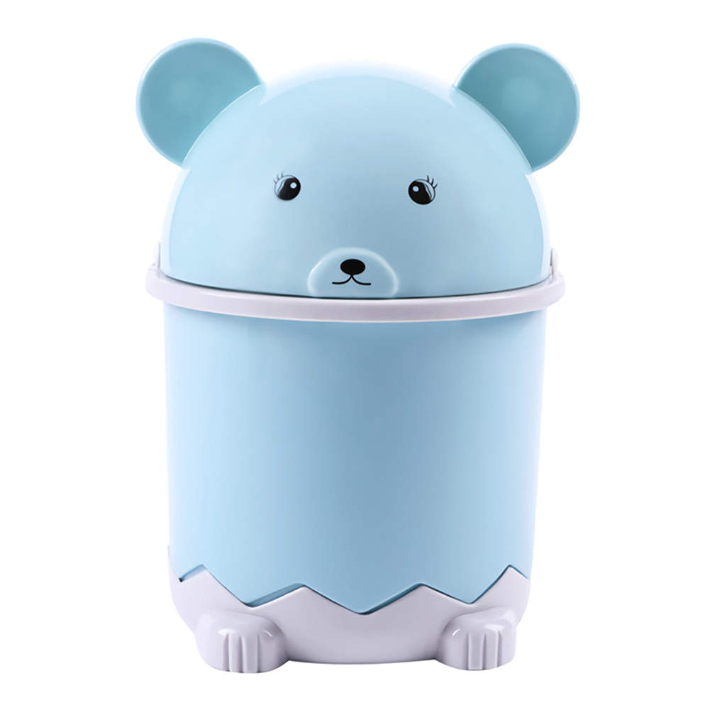 Thùng rác mini để bàn hình gấu hoạt hình đáng yêu nhiều màu sắc