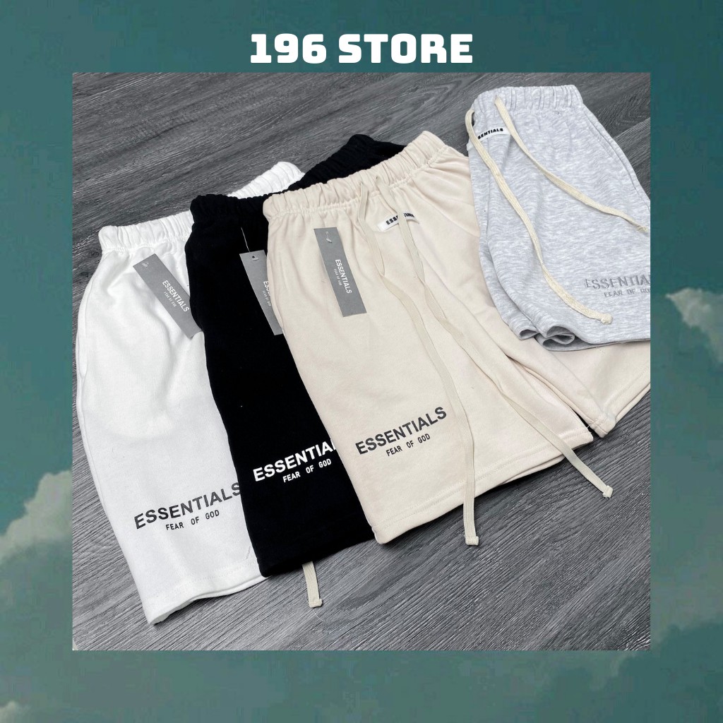 Quần Short Essentials Chất Liệu Nỉ Da Cá, Quần Short Thể Thao Unisex, Thoáng Mát Đủ Size 40kg - 85kg - Lỗi 1 Đổi 1 | BigBuy360 - bigbuy360.vn