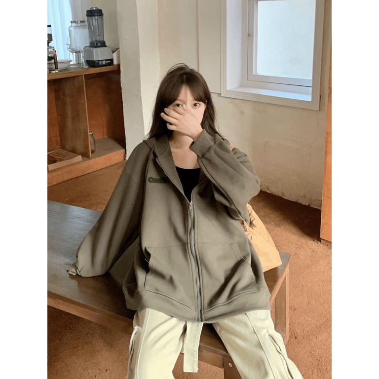(HCM) ÁO KHOÁC NỈ HODDIES FORM RỘNG - CÓ MŨ SIÊU XINH - THỜI TRANG HÀN QUỐC HOTTREND CHO CÁC BẠN TRẺ KME FASHION