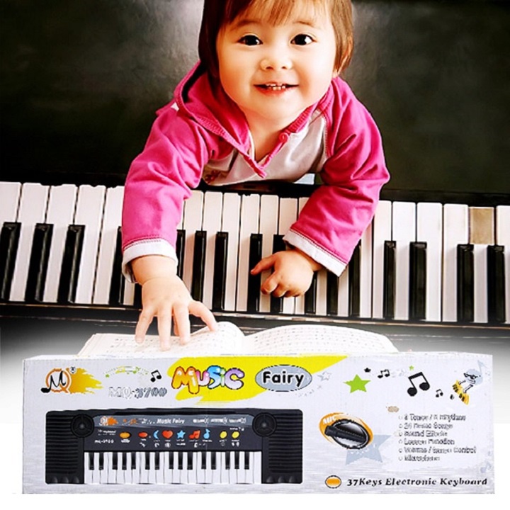 Đàn Piano điện tử 49 phím đồ chơi cho bé đàn organ phát nhạc kèm mic hát karaoke kết nối nhạc trên điện thoại