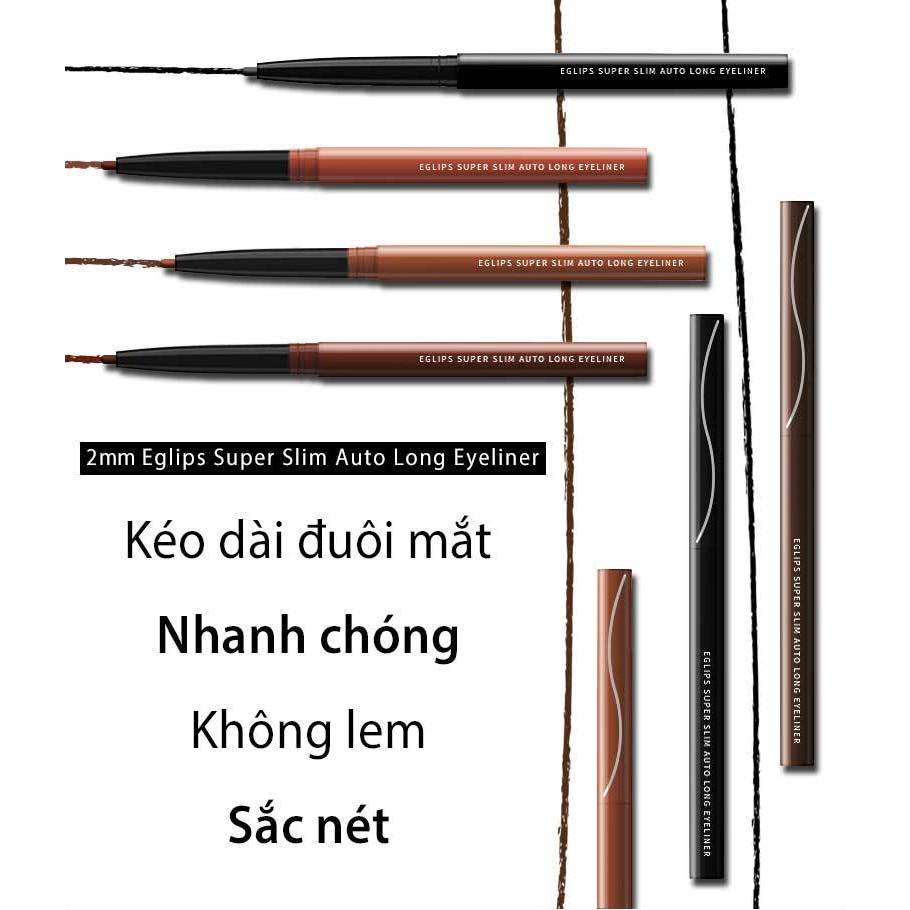 Chì Kẻ Mắt Eglips Super Slim Auto Long Eyeliner 0.12g