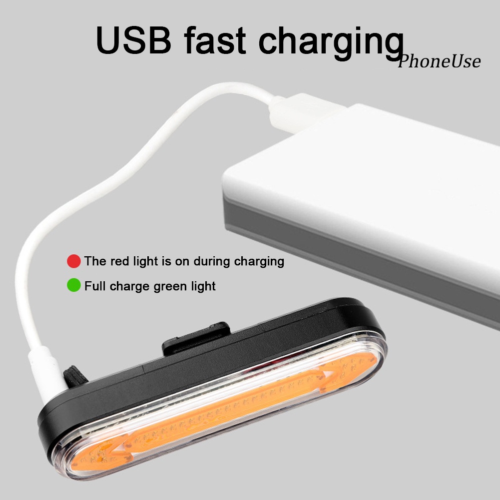 Đèn tín hiệu gắn đuôi xe đạp điện thoại sạc USB
