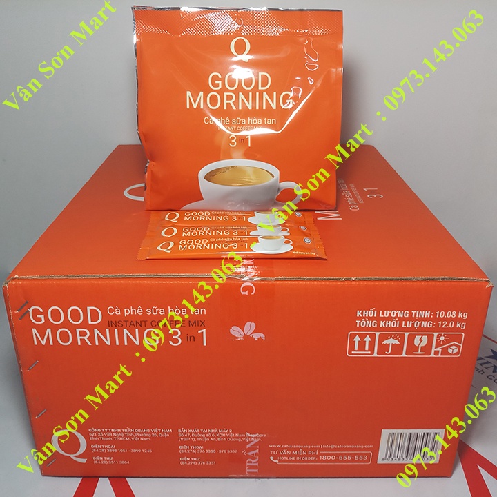 05 bịch cà phê sữa Good morning Trần Quang 480g (24 gói dài * 20g)