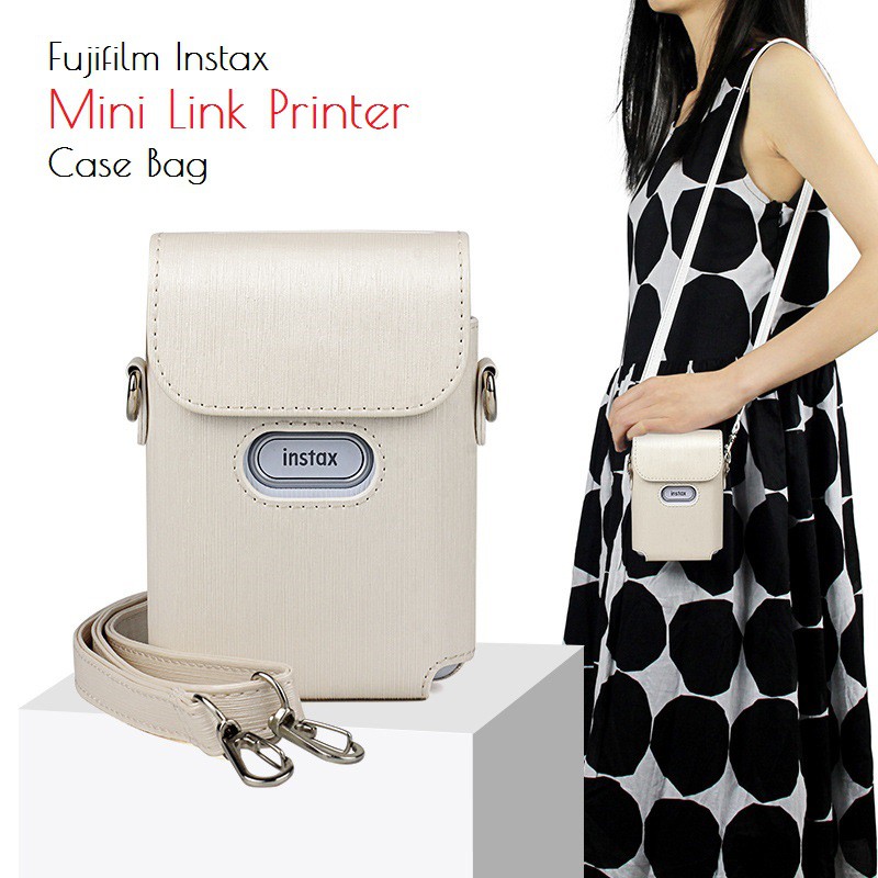 Túi Đựng Máy In Mini Bằng Da Pu Kèm Dây Đeo Cổ Điển Cho Fujifilm Instax | BigBuy360 - bigbuy360.vn