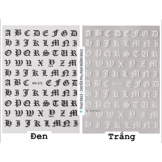 Sticker chữ cái - phụ kiện nail