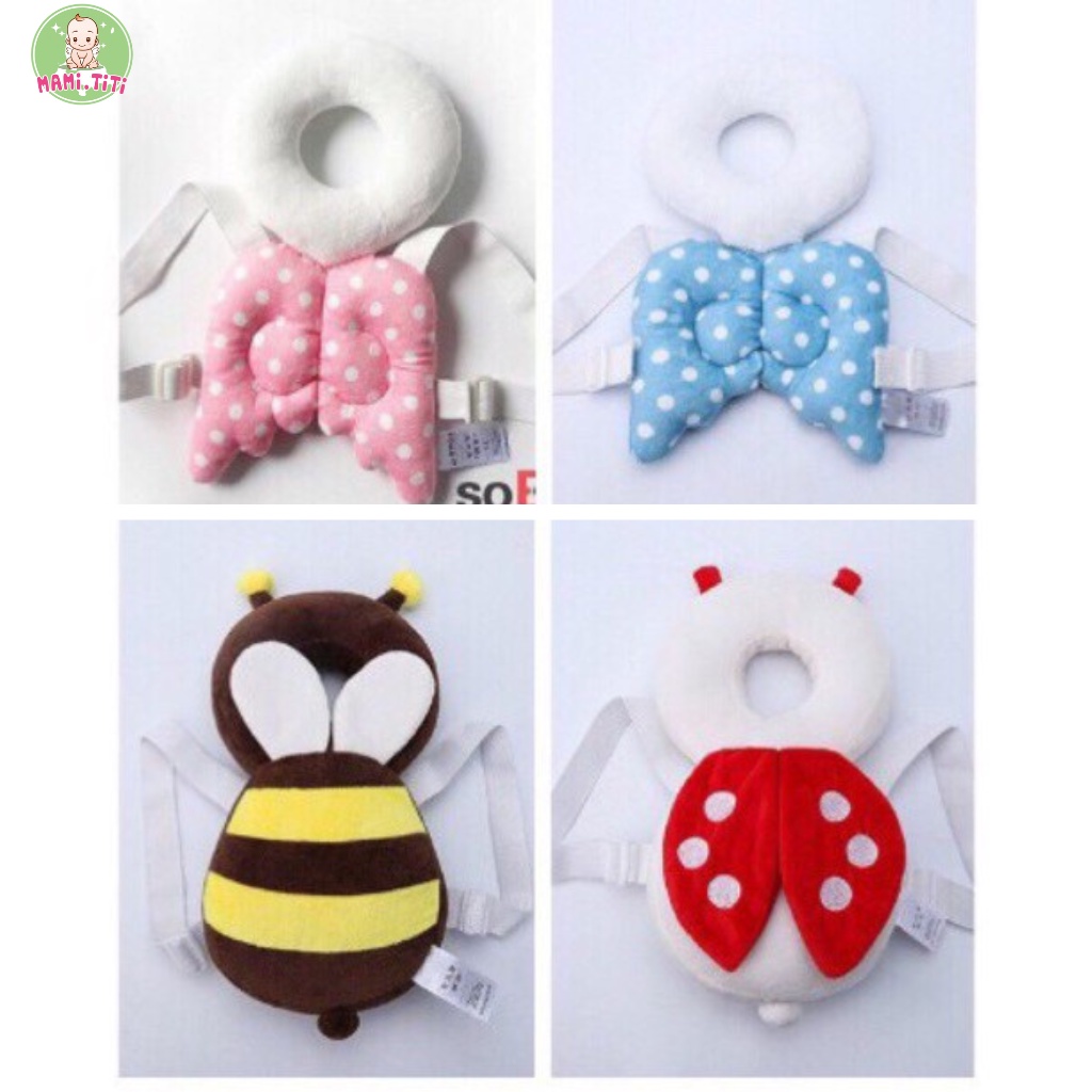 Gối đỡ bảo vệ đầu lưng cho bé tập bò, tập đi hình động vật dễ thương