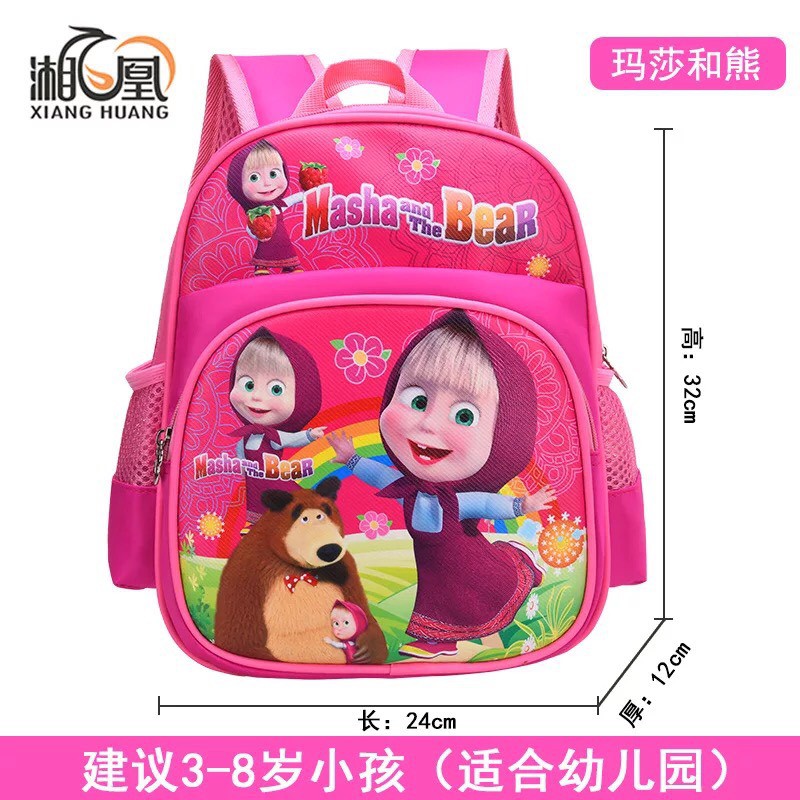 Balo mầm non cho bé trai bé gái từ 2 đến 5 tuổi in hình cô bé siêu quậy ngựa Pony người thép TE48