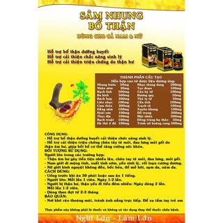 SÂM NHUNG BỔ THẬN