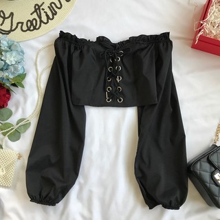 (ORDER) Áo trễ vai croptop