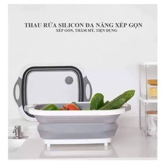 Bộ thớt kèm chậu gấp gọn đa năng