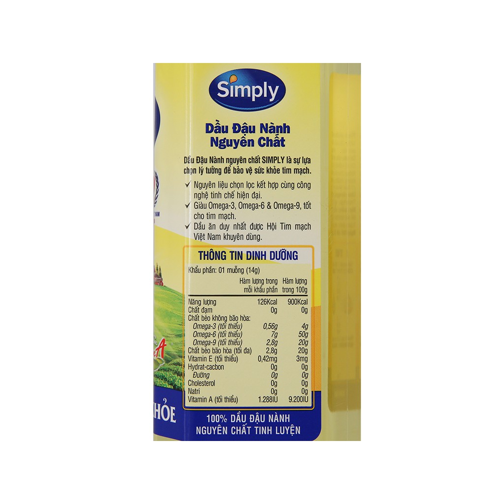 Dầu ăn Simply đậu nành 1L (date mới nhất)