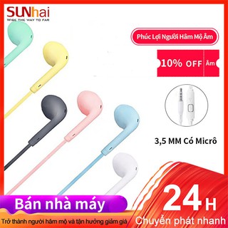 Tai nghe có dây giao diện 3.5 nhiều màu tùy chọn thông dụng cho mọi điện thoại di động