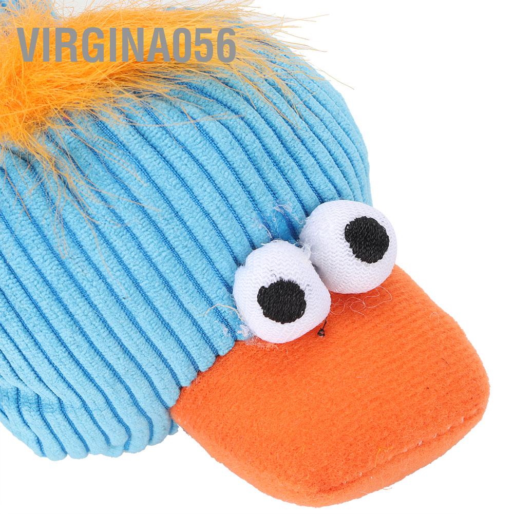 Virgina056 2PCS/Set Pet Dog Squeak Chew Toy Soft Plush Duck Monkey Sound Toys