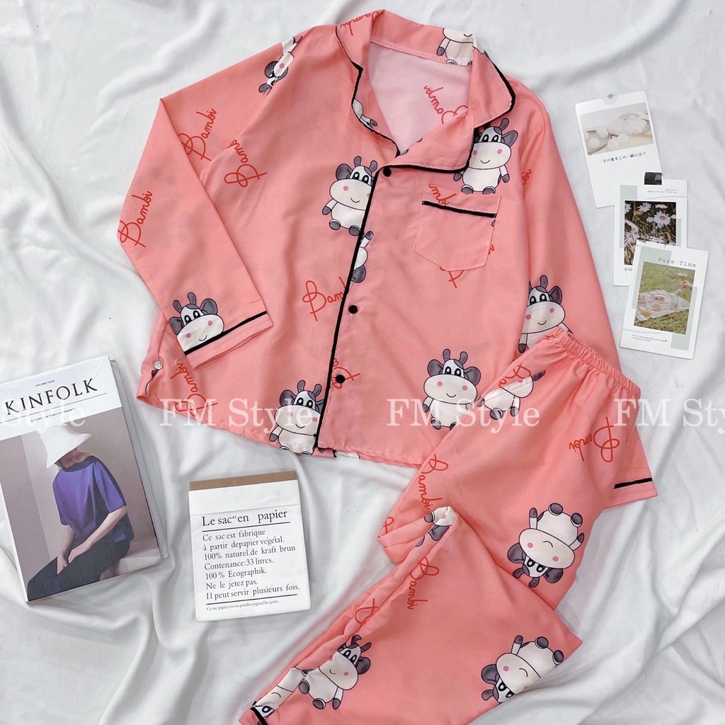 Bộ Pijama mặc nhà họa tiết siêu dễ thương