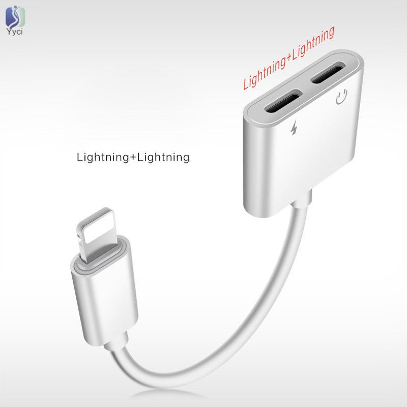 Bộ chuyển đổi đầu lightning sang cổng sạc và giắc tai nghe 2 trong 1 bền chắc chắn cho iPhone 7 8 X