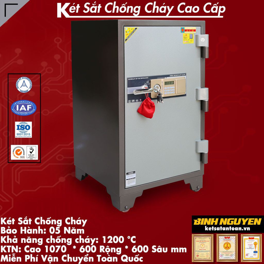 KÉT SẮT NGÂN HÀNG ACB KCC210 ĐIỆN TỬ CHỐNG CHÁY CÓ BÁO ĐỘNG