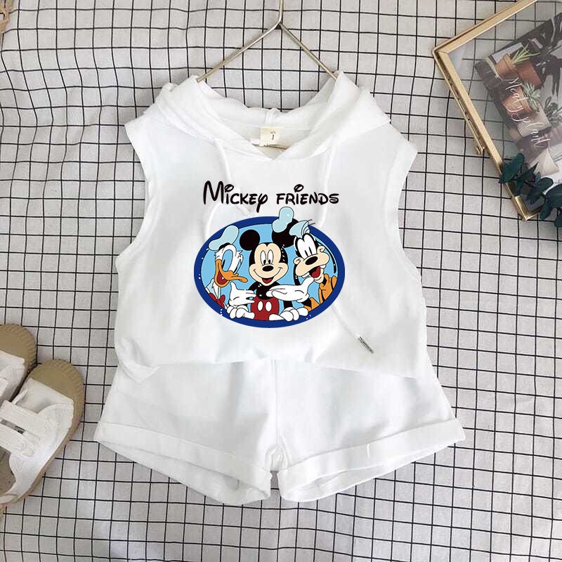 Set Đồ Gồm Áo Hoodie Sát Nách Và Quần Ngắn Phong Cách Mới Mùa Hè Dành Cho Bé Trai Và Bé Gái