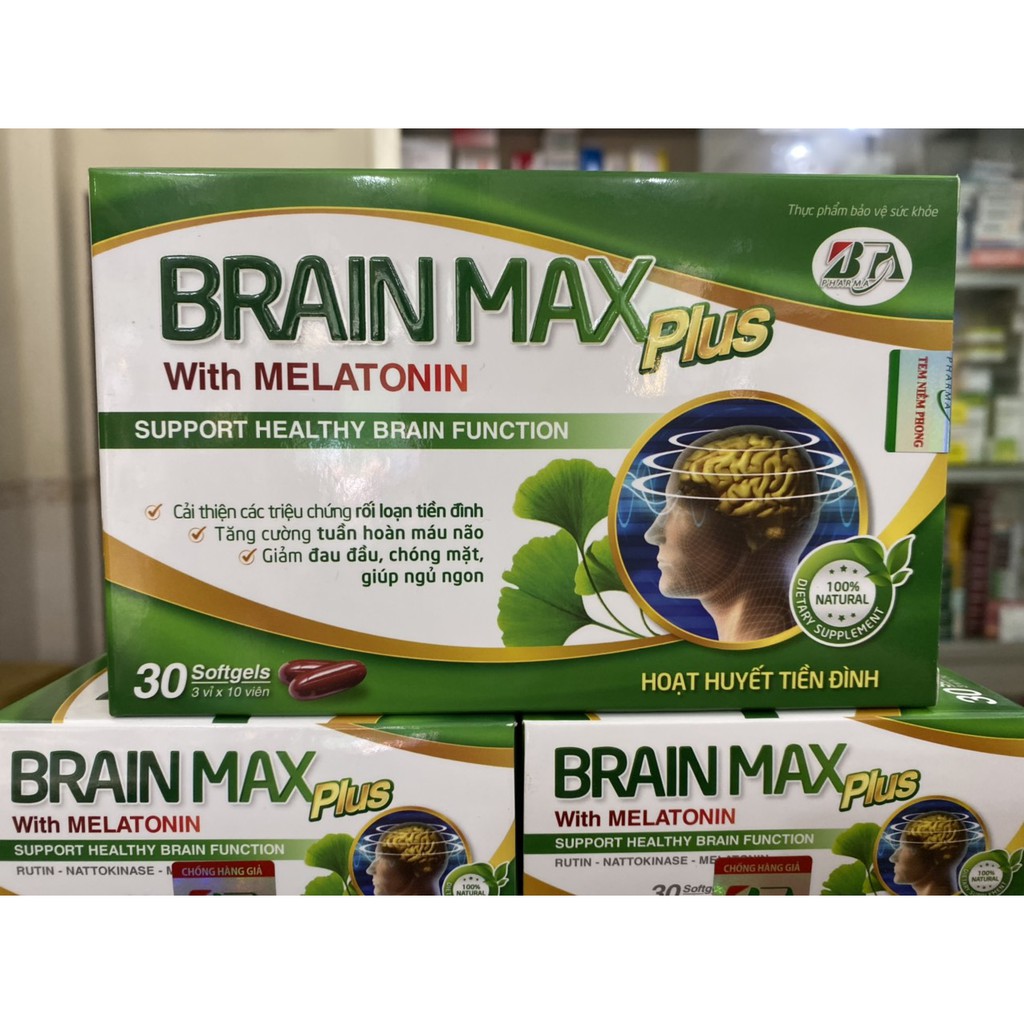 -BRAINMAX Plus -100% Natural-Đặc biệt dưỡng não, an tâm với giấc ngủ ngon.