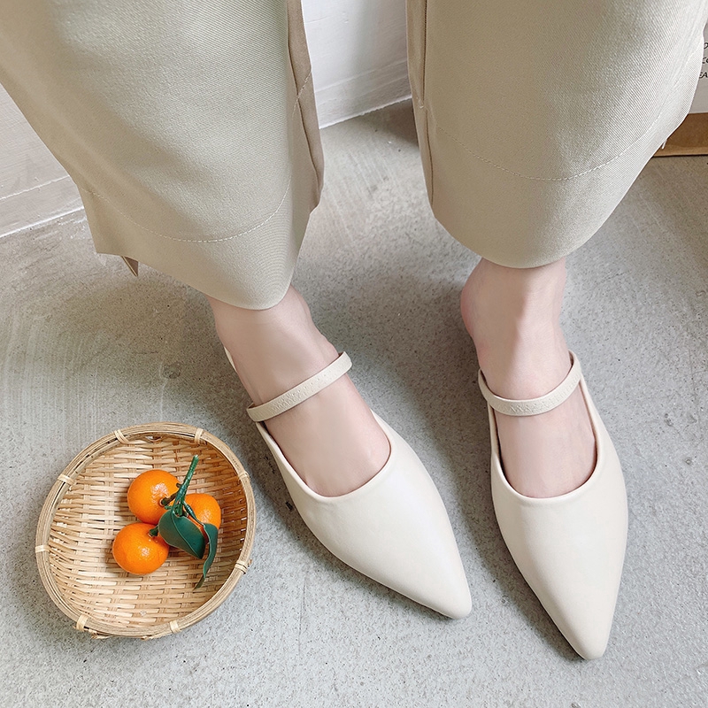 giày đế bằng thời trang Mules