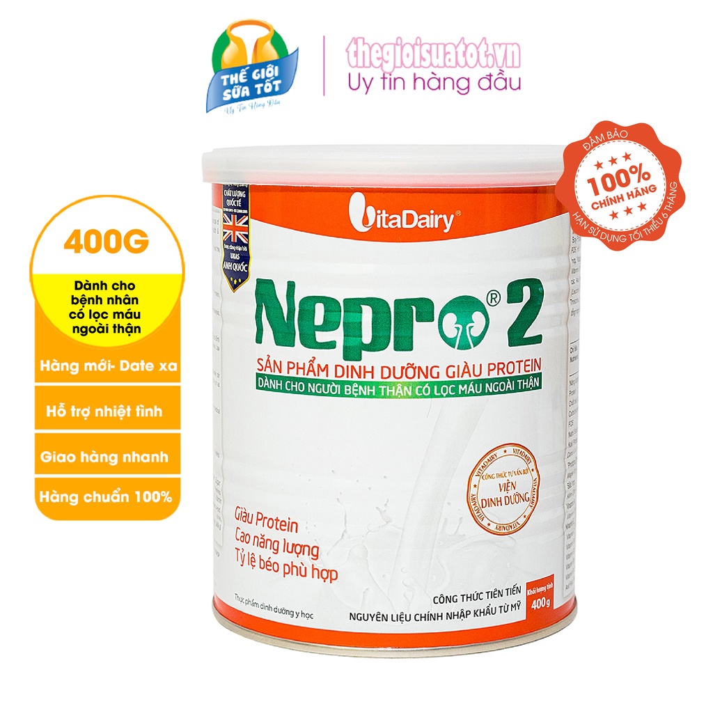 Sữa Nepro 2 - 400G - Dinh dưỡng cho người bệnh thận