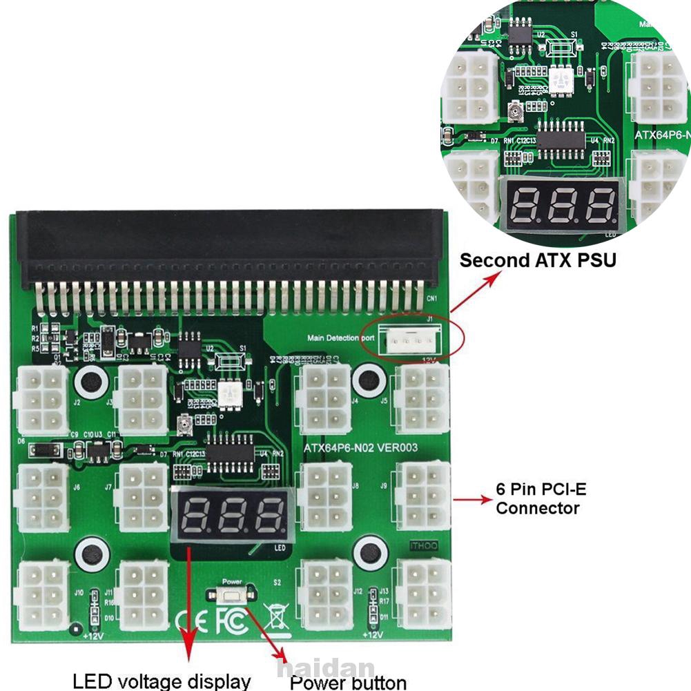 Bộ Chuyển Đổi Nguồn Đèn Led 6 Pin Cho Hp Psu Gpu Breakout Board