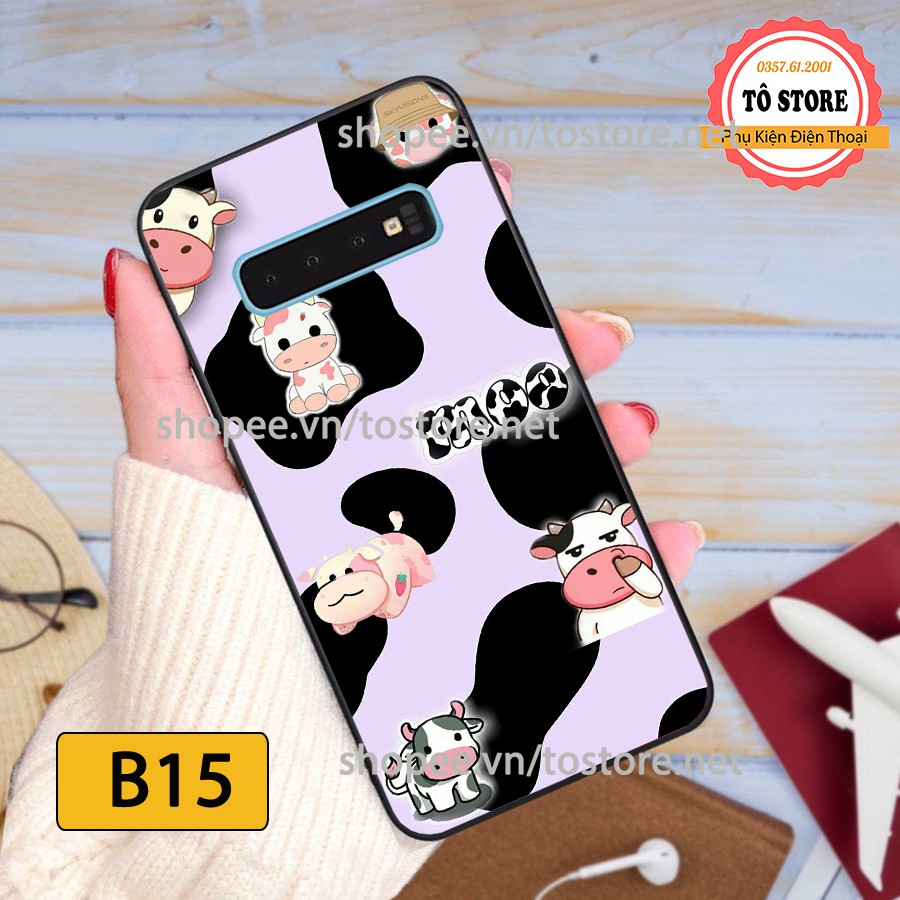 Ốp lưng Samsung S10 / S10 Plus / S10E / S10 5G - Ốp lưng điện thoại Samsung in hình bò sữa cao cấp, đáng yêu