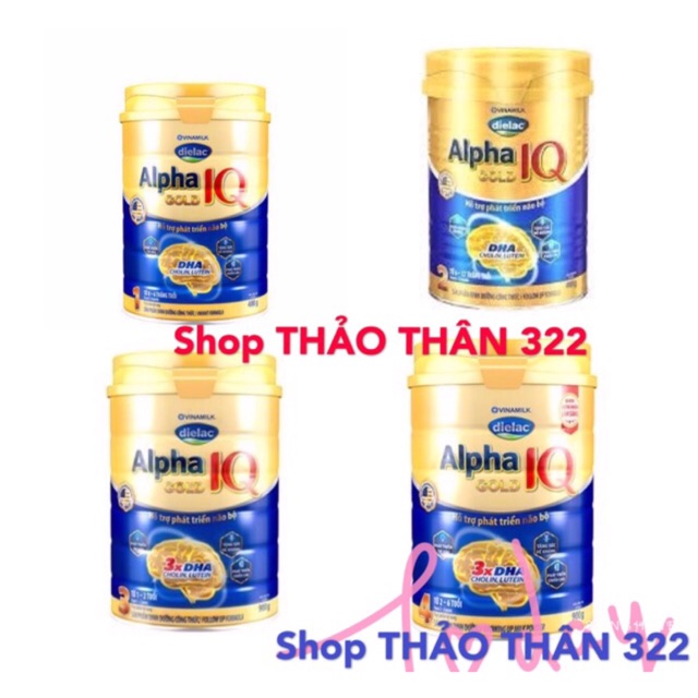 Sữa Dielac Alpha Gold IQ 1,2,3,4 Lon 900gram