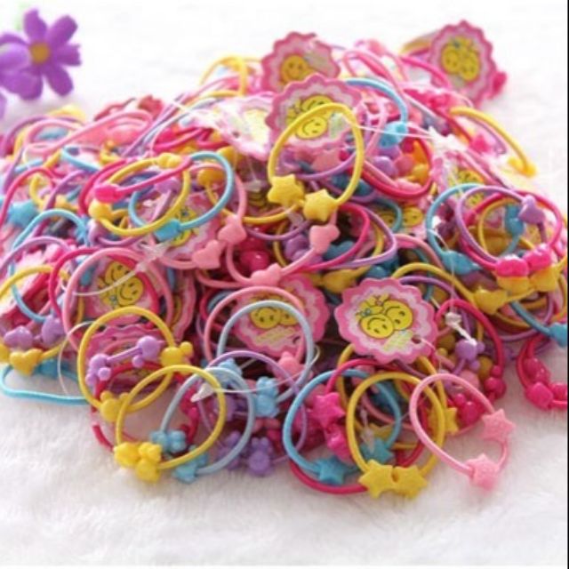 Túi 50 dây buộc tóc kute cho bé gái/ dây buộc tóc cho bé gái