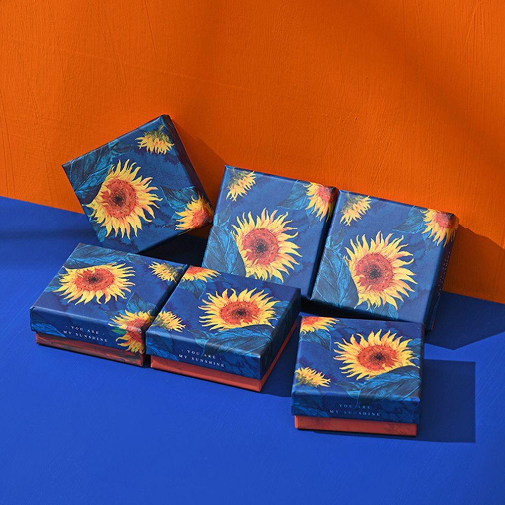 ANEMONE Hộp Quà Đựng Trang Sức Hình Hoa Hướng Dương Sơn Dầu