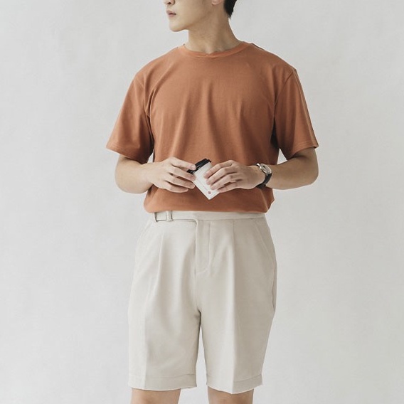 Áo Phông Trơn Unisex Basic SSSTUTTER cổ tròn ngắn tay chất cotton thoáng mát 4 màu tay ngắn Peak Tee