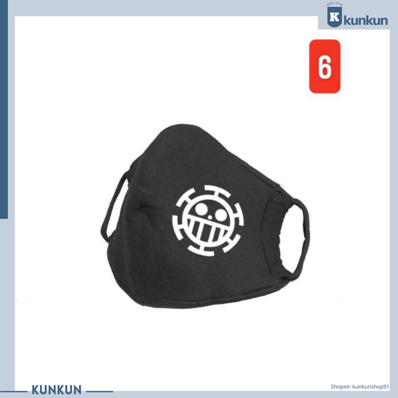 Khẩu Trang Vải One Piece Đảo Hải Tặc - Khẩu Trang Luffy Mũ Rơm