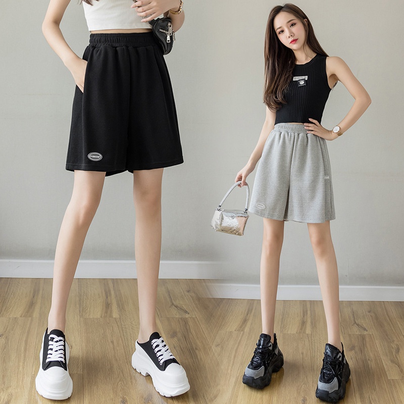 Quần Short Thể Thao Mỏng Lưng Cao Ống Rộng Thời Trang Mùa Hè Cho Nữ