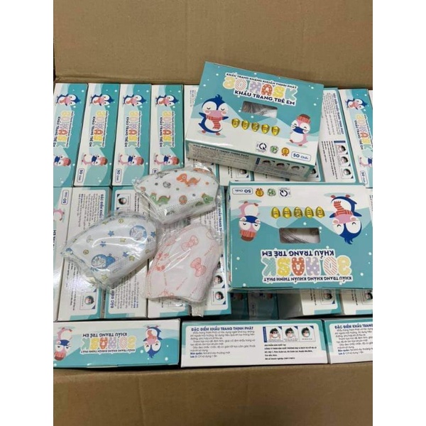 Hộp 50 khẩu trang 3d mark cho bé