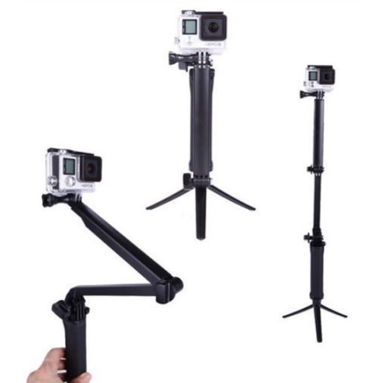 gậy selfie camera hành trình, gậy 3 way monopod dành cho gopro, Sjcam, Eken, Xiaomi và các loại camera hành trình