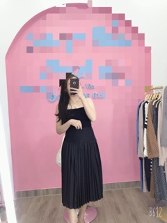 Chân Váy Bầu Xếp Ly Dáng Dài