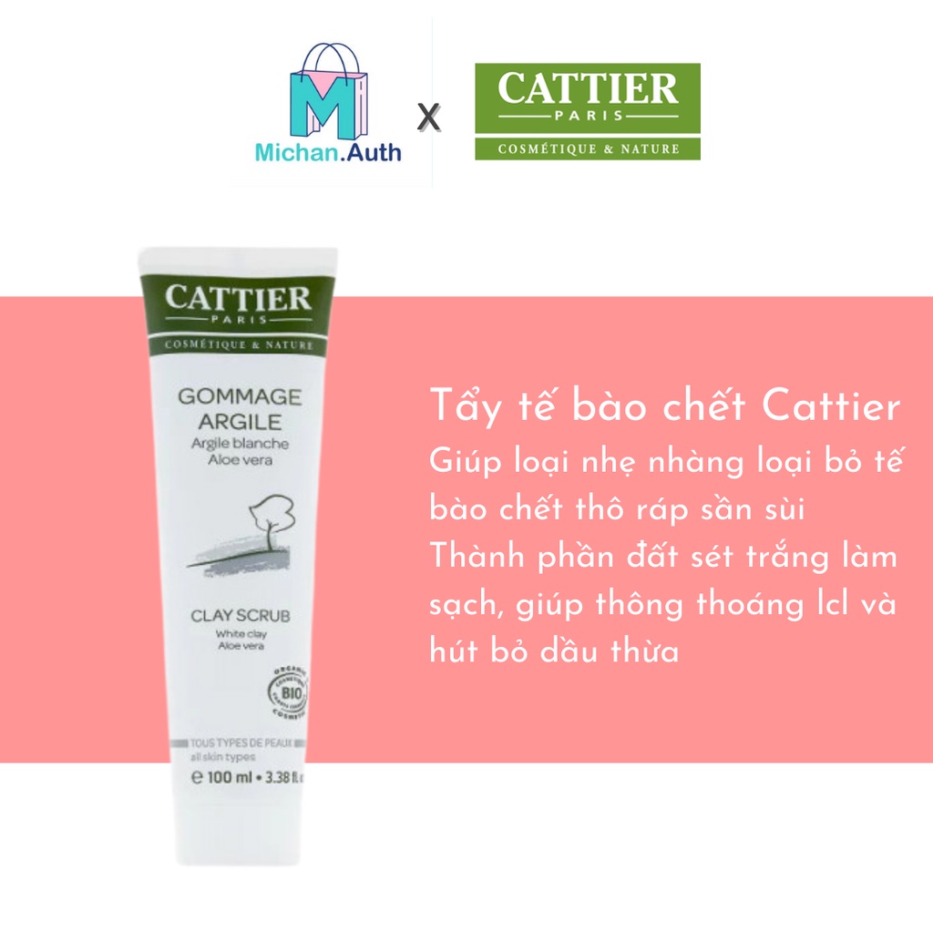 Tẩy Tế Bào Chết Cattier Gommage Argile Aloe Vera Clay Scrub 100ml