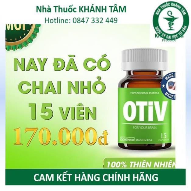 OTIV 15 viên - Viên uống bổ não, hỗ trợ điều trị suy giảm trí nhớ _Khánh Tâm ! !