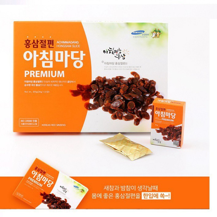 Hồng Sâm Lát Tẩm Mật Ong Achimmadang Hàn Quốc Hộp 200g Giúp Bồi Bổ Nâng Cao Sức Khỏe