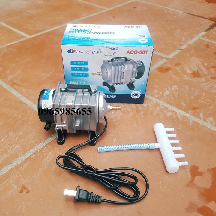 Máy sục sủi thổi khí oxi bể cá 18w loại xịn + 6 quả sủi + 12m dây - máy bơm oxi cho cá