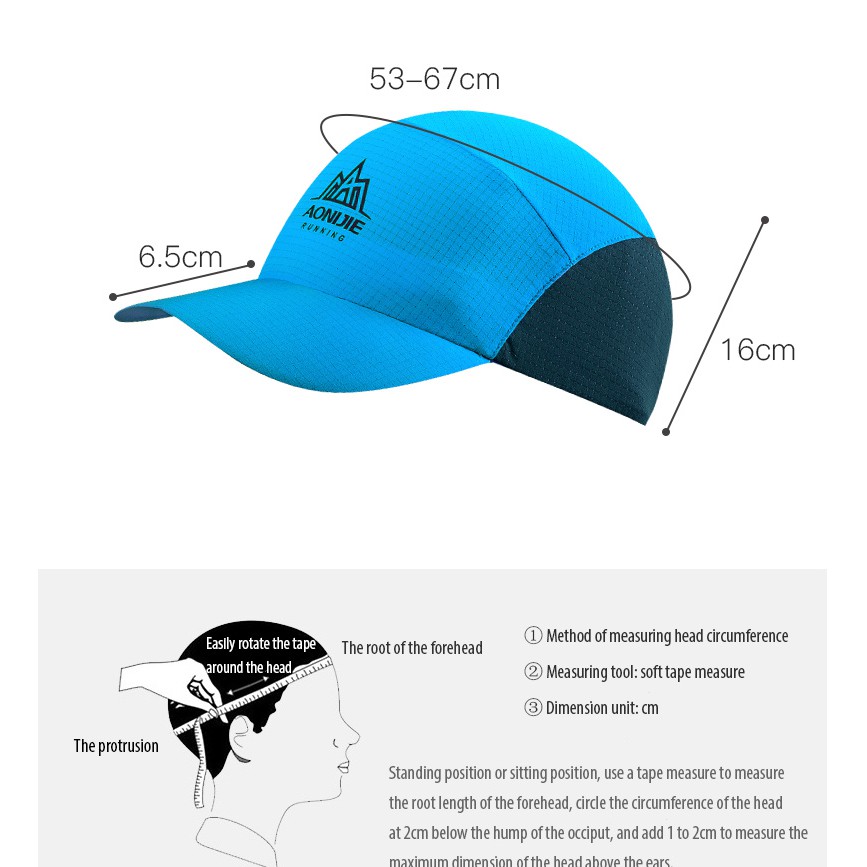 MŨ GẤP THỂ THAO NHANH KHÔ SIÊU NHẸ AONIJIE E4107