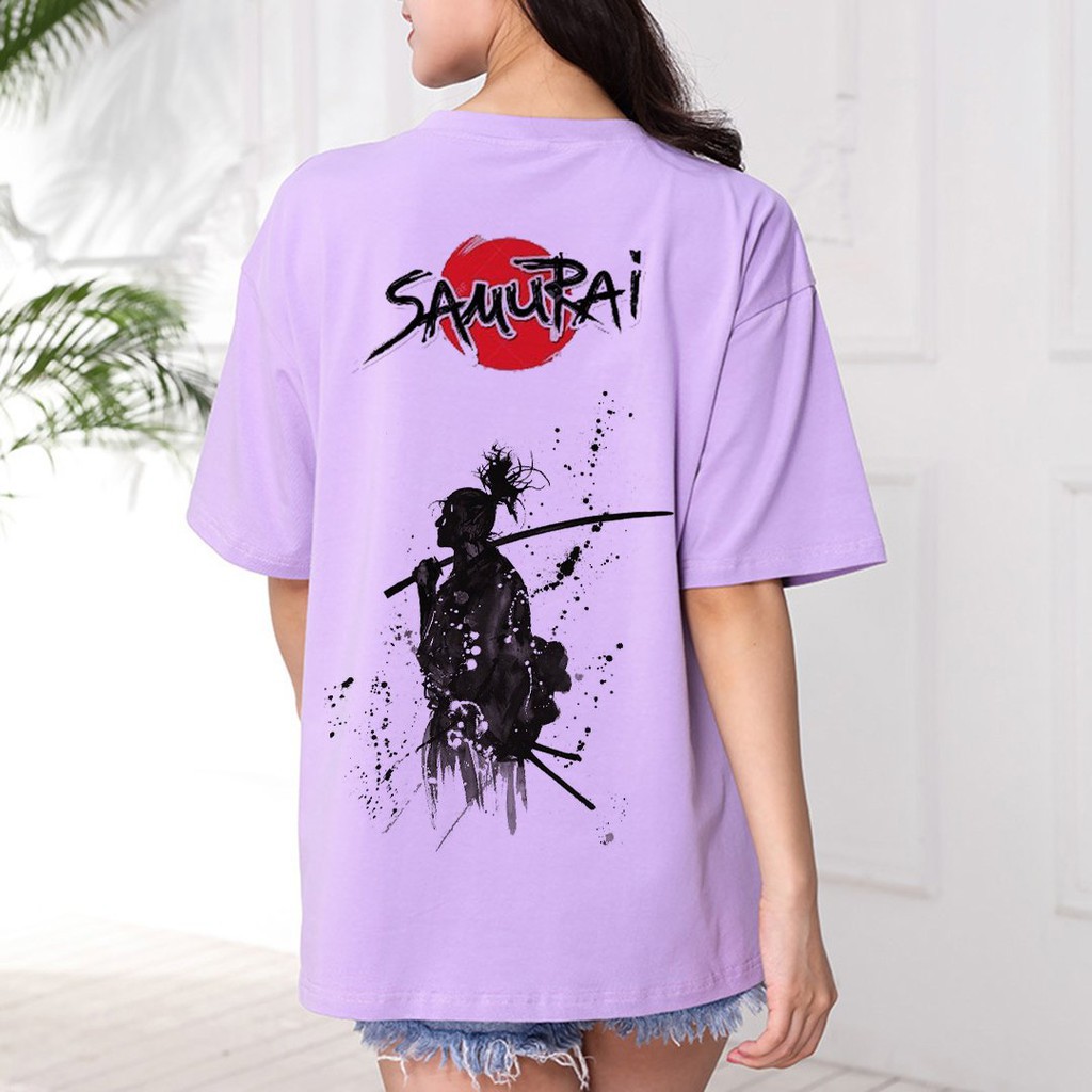 Áo Thun Tay Lỡ In Samurai Cho Nam Nữ Áo Phông Form Rộng Unisex Freesize Dưới 75kg | BigBuy360 - bigbuy360.vn