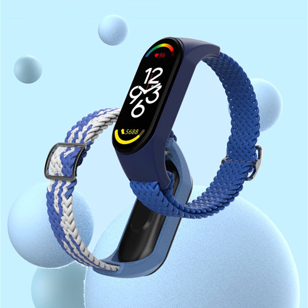 Dây Đeo Đồng Hồ Thể Thao Bằng Nylon Mềm Co Giãn Cho Xiaomi Mi Band 7 &amp; 6 &amp; 5 Miband 7/6/5