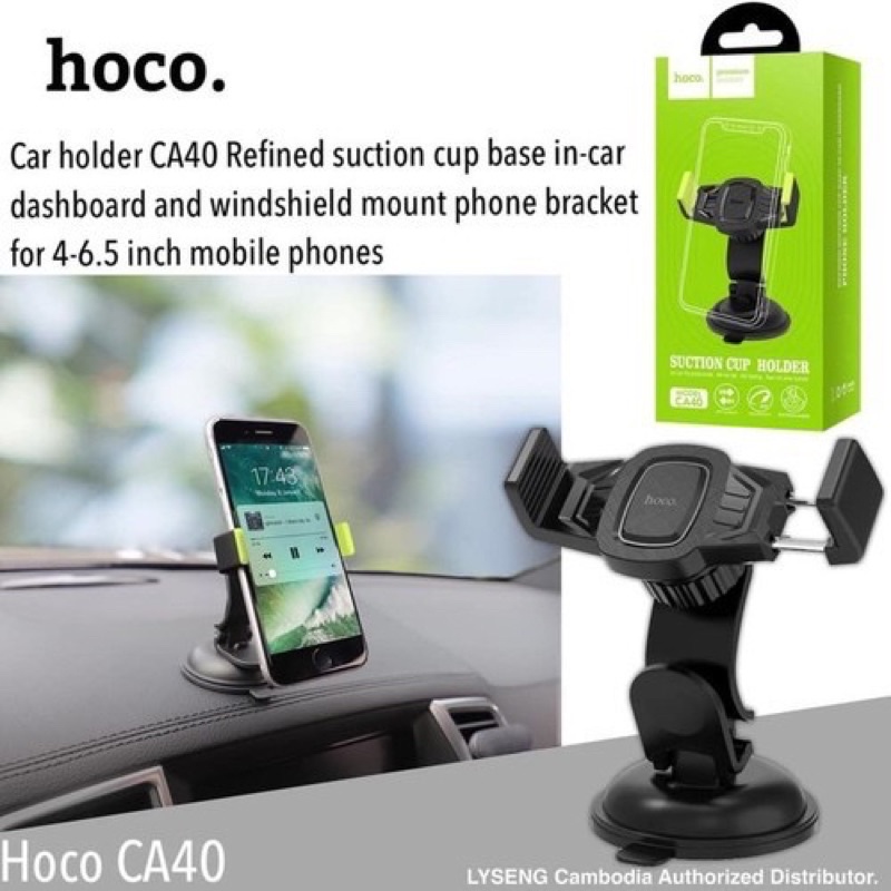 Kẹp điện thoại trên xe hơi HOCO CA40 Dành cho điện thoại iPhone iP Xiaomi Huawei Samsung Oppo Realme giá rẻ bền đẹp